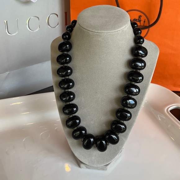 Gorgeous Black Beaded Necklace - Picture 1 of 7